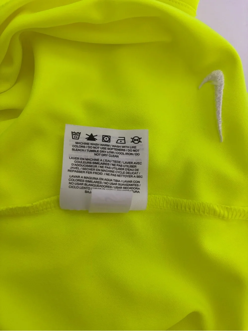 Nike Neon Yellow Sleeveless Golf Polo Top